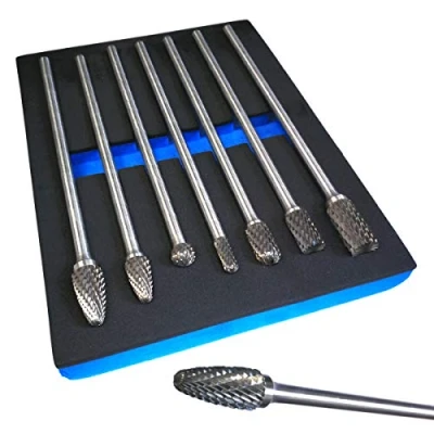 Image of Toolzone 7 Piece Extra Long Rotary Burr Set