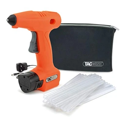 Image of Tacwise 1560 H12 7 Cordless 12V Hot Glue Gun with 30 Sticks and Neoprene Storage Bag