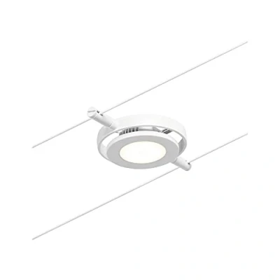 Image of Paulmann 94417 RoundMac DC LED cable system spot incl. 1x4.5 watt extendable white, chrome wire metal 3000 K