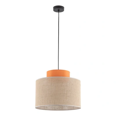 Image of Duo Dome Pendant Ceiling Light Brown, Orange 1xE27