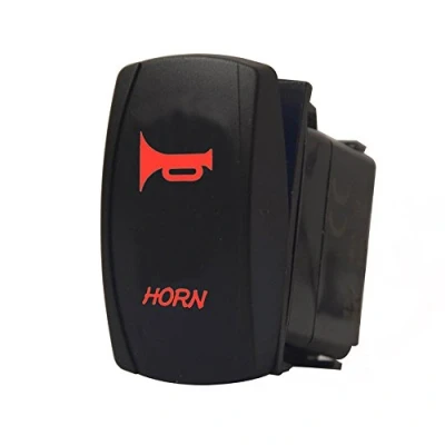 Image of Mintice Car Auto 12V 20A 24V 10A Red LED Light Lamp Rocker Toggle Switch 5Pin Horn Momentary
