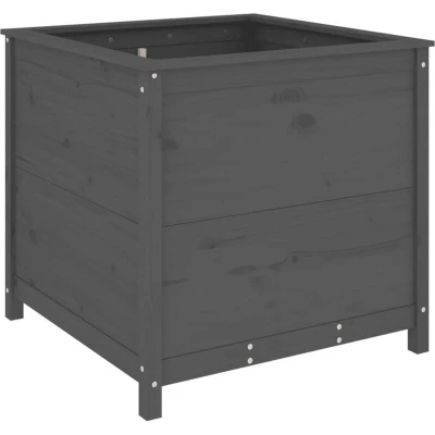 Image of vidaXL Garden Planter Grey 82.5x82.5x78 cm Solid Wood Pine