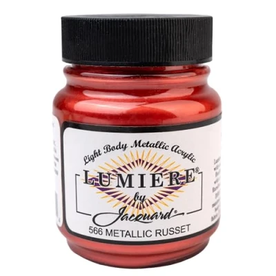 Image of Jacquard Products 2.25 oz Lumiere Metallic Acrylic Paint, Crimson