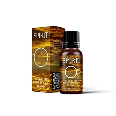 Image of Mystix London The Spirit Element Essential Oil Blend 10ml for Diffusers, Aromatherapy &amp; Massage Blends Perfect as a Gift Vegan, GMO Free