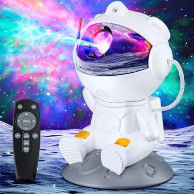 Image of TOCVEOE Astronaut Starry Sky Projector LED Night Light 360 HD Nebula with Remote Control Suitable for Decorating Children Aesthetics Home Parties Bedrooms [Energy Class G]