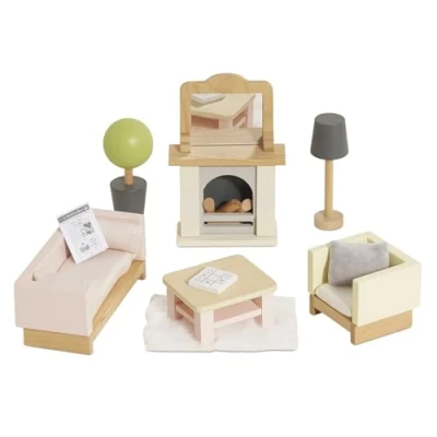 Image of Le Toy Van Wooden Daisylane Sitting Room Dolls House Accessories Play Set For Houses Furniture Sets Suitable Ages 3+