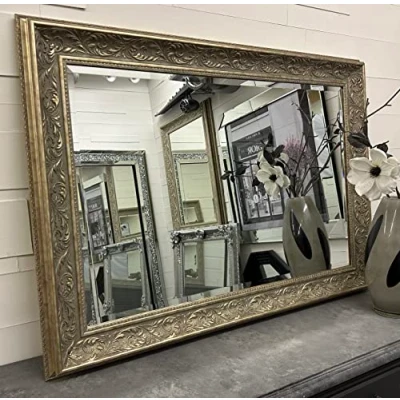 Image of Fabulous Mirrors Champagne Mirror Decorative Ornate Elegant Framed Verona Wall 140cm x 79cm / 55&quot; 31&quot; 4ft7 2ft7 Premium Quality Free P&amp;P