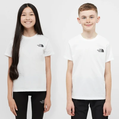 Image of The North Face TEEN Simple DOME TEE Unisex Basic Tshirt for kids, Size: 14 16y, White
