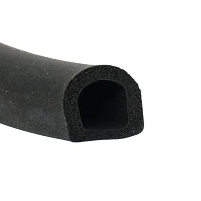 Image of Sponge D section rubber extrusion 12.5mm x 10mm