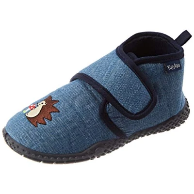 Image of Playshoes GmbH Velcro Hedgehog, Unisex Kids Low Top Shoes, Blue (jeansblue), 6 Child UK (22/23 EU)