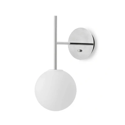 Image of Audo Copenhagen TR Bulb Suspended Wall Lamp Polished Steel