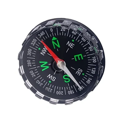 Image of Demeras Compass, Waterproof Compass Professional Button Pointing North for Hiking Military Navigation