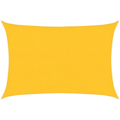 Image of vidaXL Sunshade Sail 160 g/m² Rectangular Yellow 3.5x5 m HDPE