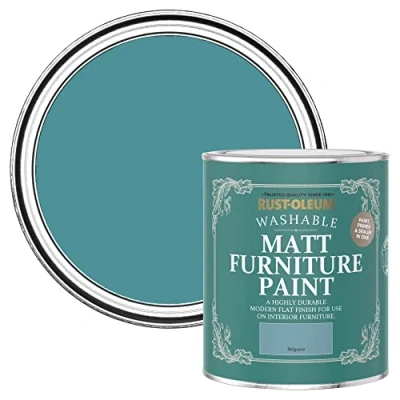 Image of Rust Oleum Blue Furniture Paint in Matt Finish Belgrave 750ml
