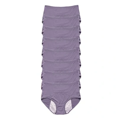 Image of JARMAY Upgrade High Waist Leak Proof Panties, 8 Pack Panties for Women, Comfort Leakproof Plus Size Women&#039;s (Light Purple, 2XL)