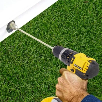 Image of HowseHold Caravan Leg Winder Drill Attachment with 30cm Extension and 19mm Socket