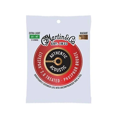 Image of Martin MA500T Authentic Acoustic LifeSpan 2.0 Phosphor Bronze 12 String Extra Light( 10 47 ) 41Y18MA500T