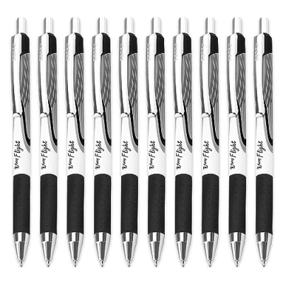 Image of Zebra Classic Z Grip Flight Ballpoint Pens 1.2mm Black Ink Pack of 10