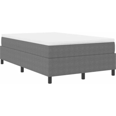 Image of vidaXL Box Spring Bed with Mattress in Light Grey 120 x 200 cm corduroy fabric