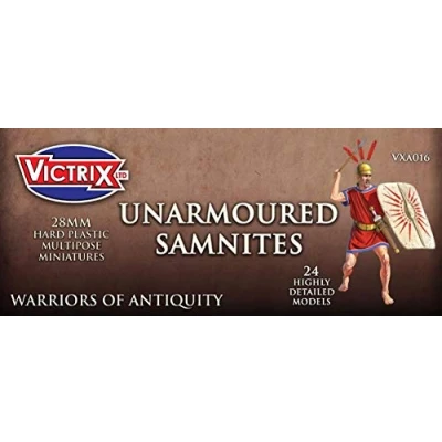 Image of Victrix VXA016 Ancient Unarmoured Samnites 24 Figure Set 28mm Plastic Miniatures Warrior of Antiquity