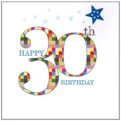 Image of Claire Giles Sherbet Sundaes 30th Birthday Card Blue