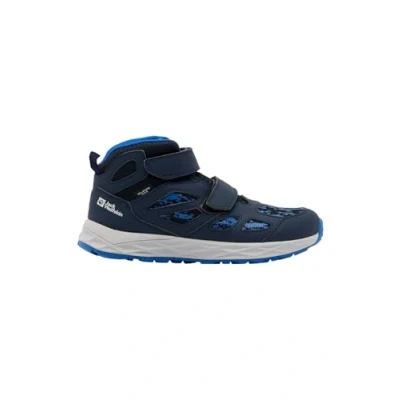 Image of Jack Wolfskin Woodland 2 Texapore MID Unisex Hiking shoes for kids, Size: 5, Night blue Textile/synthetics
