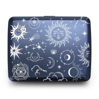 Image of OGON Aluminium Wallet Smart case V2 Large Version Hidden Compartment for Coins and banknotes RFID Blocking Up to 10 Cards, Receipts Tickets