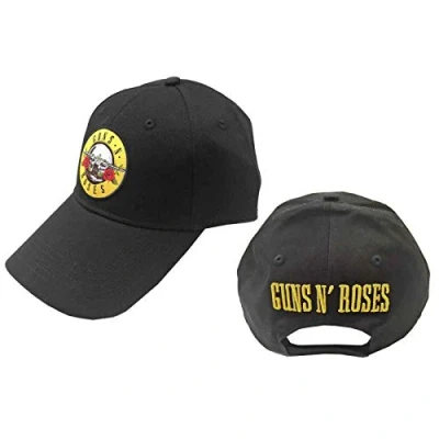 Image of Guns N Roses Baseball Cap Classic Band Logo Official Black Strapback One Size