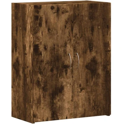 Image of vidaXL File Cabinet Smoked Oak 60x32x77.5 cm Engineered Wood