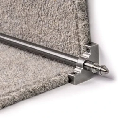 Image of eXtreme Homepride Stair Rod for Carpet Runner Durable, Lightweight, and Affordable 700mm Long Hollow Rod, Pewter