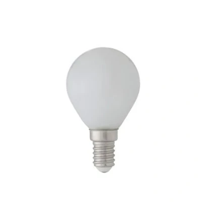 Image of LED Round Opal Pearl Frosted Filament Light Bulbs 4w/40w SES E14 Small Screw in Pack of 2