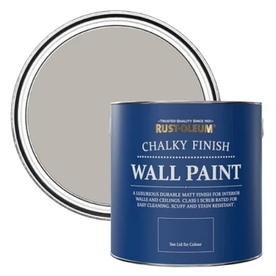 Image of Rust Oleum Dark Grey Matt Emulsion Wall Paint Gorthleck 2.5L