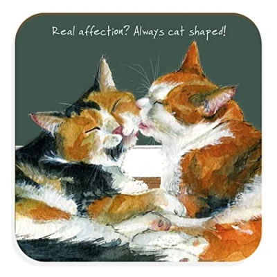 Image of Real Affection? Always Cat Shaped! Little Dog Laughed Coaster Gift