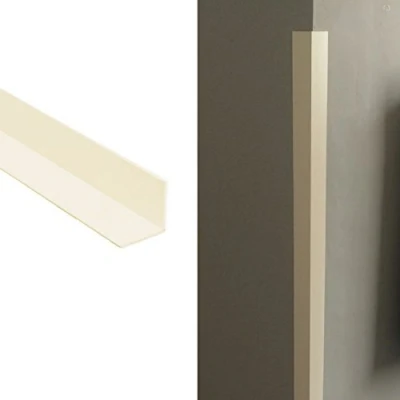 Image of Cream Corner Wall Protector Protection Plastic Angle 40mm x 1 Metre