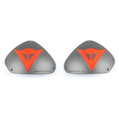 Image of Dainese Dets Aluminum Shoulder Plates, Aluminium Motorcycle Protectors, Replacement Protectors for Motorbike Suit, Men and Women, Aluminum/Fluo Red