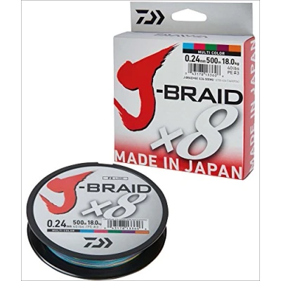 Image of Daiwa Tresse 8 Brins J Braid X8 Multicolore 300m D.0.51mm R.56kg 12755151