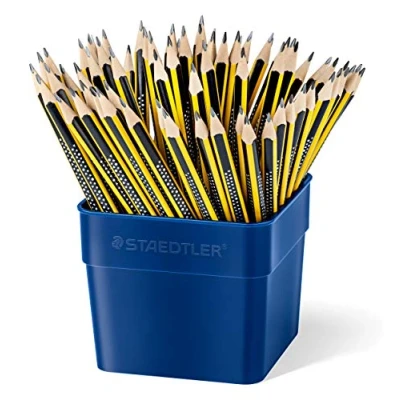 Image of Staedtler Noris Pencil, High Break Resistance, Ergonomic Triangular Shape, Non Slip Soft Surface, Wopex Material, Hardness HB, Case Pack of 72 Pencils, 183 T72