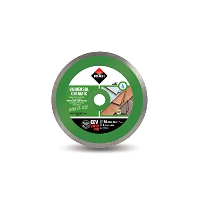 Image of RUBI Continuous Rim Diamond Blades for General Cutting of Ceramic Tiles Cut as Wall Tile, Floor Tiles, Porcelain CEV 180 SUPERPRO