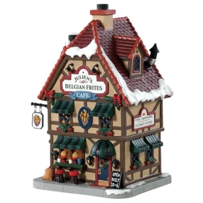 Image of Lemax Christmas Village Julien Belgian Frites Cafe