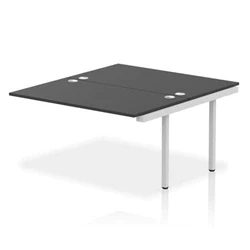 Image of Impulse Bench B2B Ext Kit 1400 Silver Frame Office Desk Black