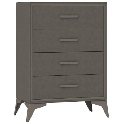 Image of HOMCOM Chest of Drawers, 4 Drawer Fabric Dresser with Steel Frame for Bedroom, Living Room, Easy to Assemble, Brown