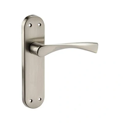 Image of Yeegfeyaa SIXNEA Modern Brushed Chrome Door Handles on Backplate H751221S