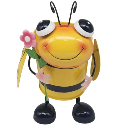 Image of Lesser &amp; Pavey Bright Eyes Bee Planter By Home Decor Figurines Ornaments for Office Decorative Accessories Statues Indoor Outdoor Lovely Gifts Women Men