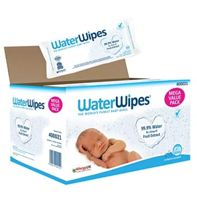 Image of WaterWipes Baby Wet Wipes, 12 Pack of 60