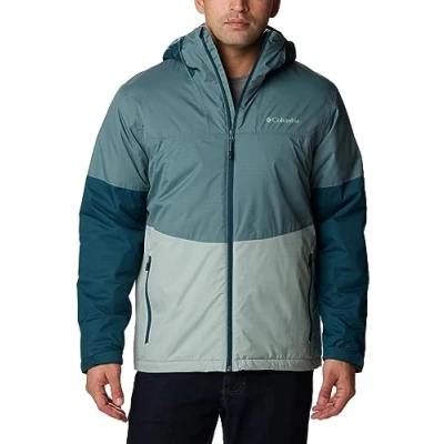 Image of Columbia Men&#039;s Point Park Insulated Jacket, Winter Metal/Night Wave/Niagara, Size L