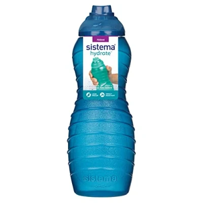 Image of Sistema Twist &#039;n&#039; Sip Davina Sports Water Bottle Leakproof 700 ml BPA Free Assorted Colours