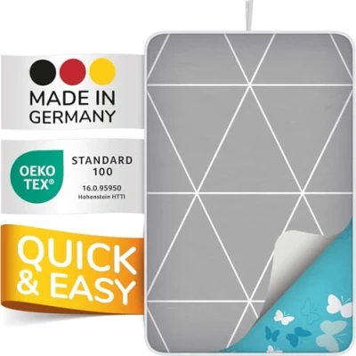 Image of smart&amp;gentle Super Soft ironing Pad for Table, heat resistant 100x65cm non slip mat with moisture protection steam irons, made in Germany