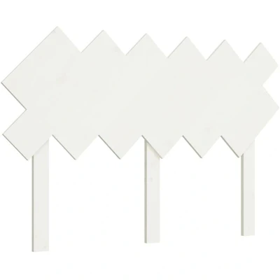 Image of vidaXL Bed Headboard White 122.5x3x80.5 cm Solid Wood Pine