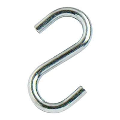 Image of Merriway BH01895 (5 Pcs) BZP Steel Kitchen S Hook, 38 x 3.4mm (1.1/2 inch 1/8 inch) Pack of 5 Pieces