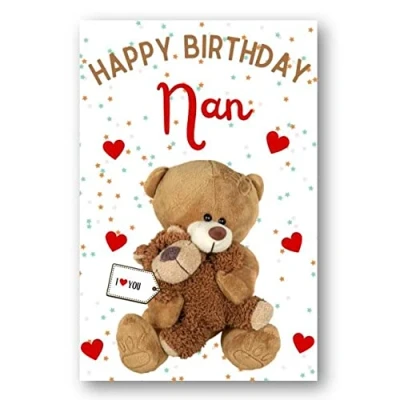 Image of Second Ave Nan I Love You Bear Cute Happy Birthday Card Greetings